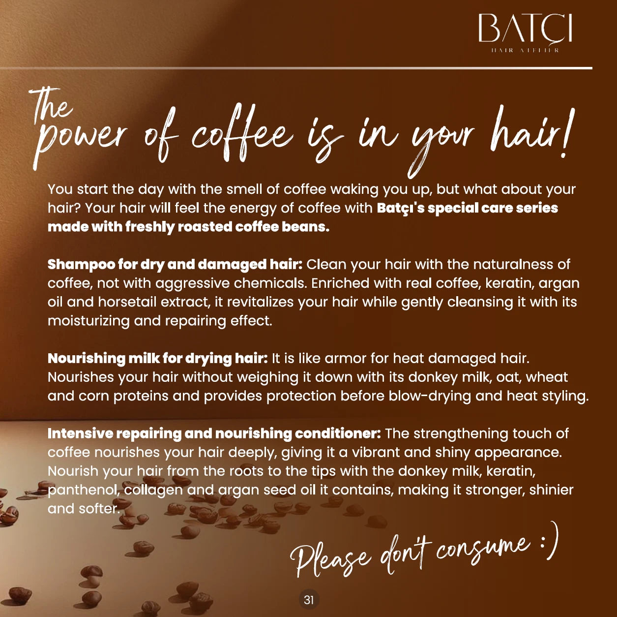 BATCI NOURISHING & RESTORING SHAMPOO WITH COFFEE EXTRACT (250ML)