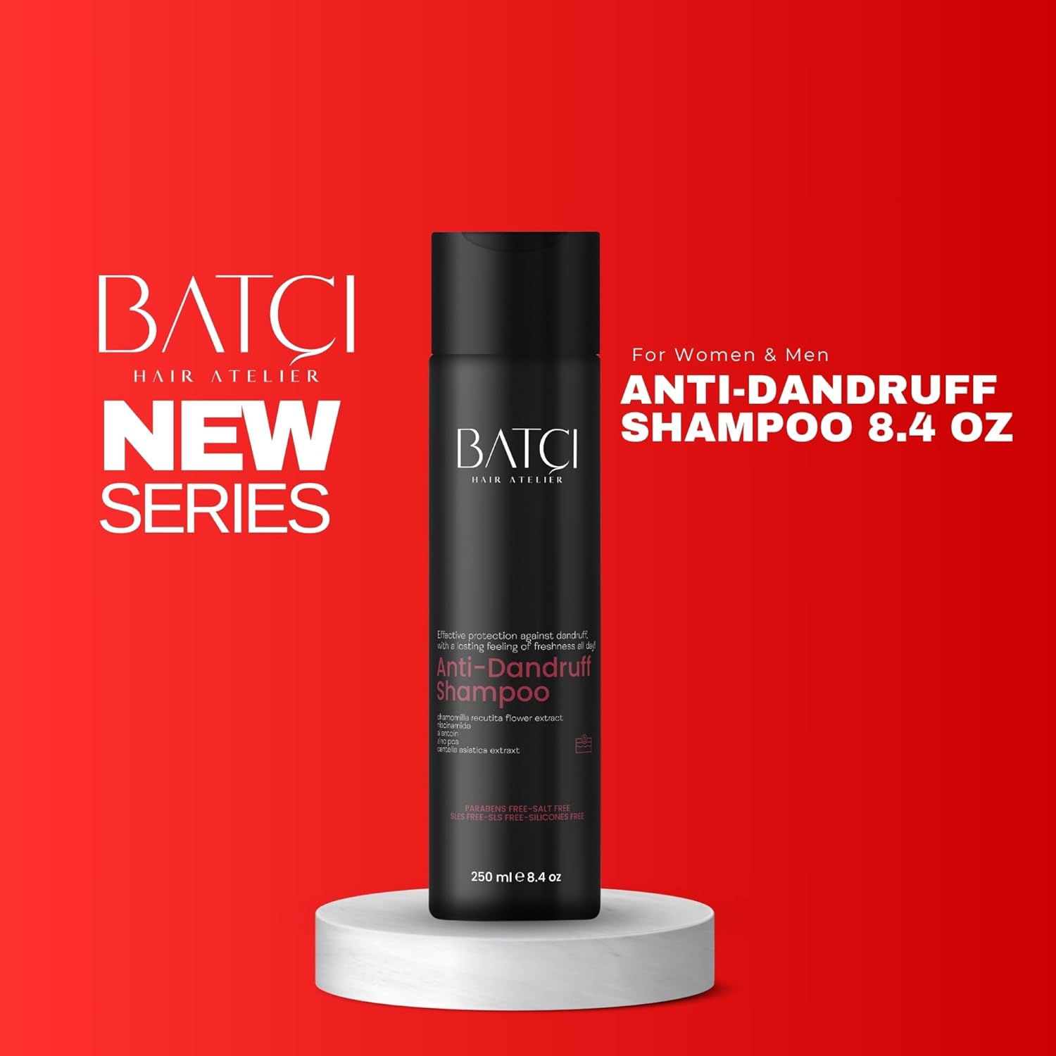 BATCI ANTI-DANDRUFF SHAMPOO, SOOTHES ITCHY SCALP & REDUCES FLAKES