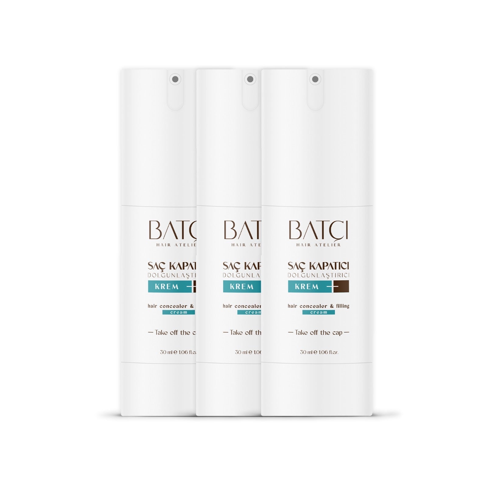 BATCI HAIR CONCEALER (3) - CREAM FOR BALD SPOTS &amp; THINNING HAIR (WATERPROOF)