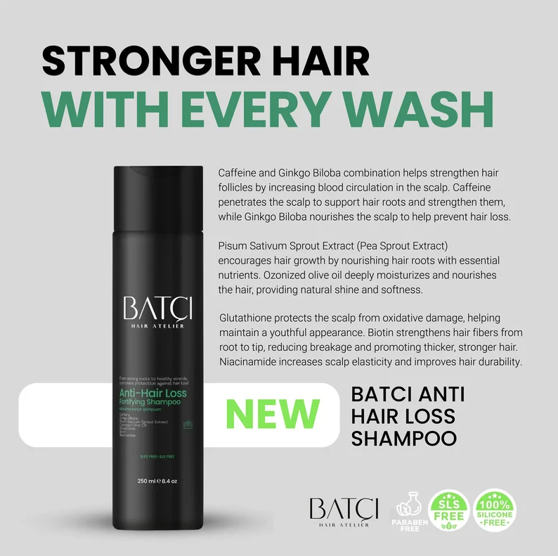BATCI ANTI HAIR LOSS SHAMPOO REDUCES SHEDDING & PROMOTES THICKER HAIR GROWTH