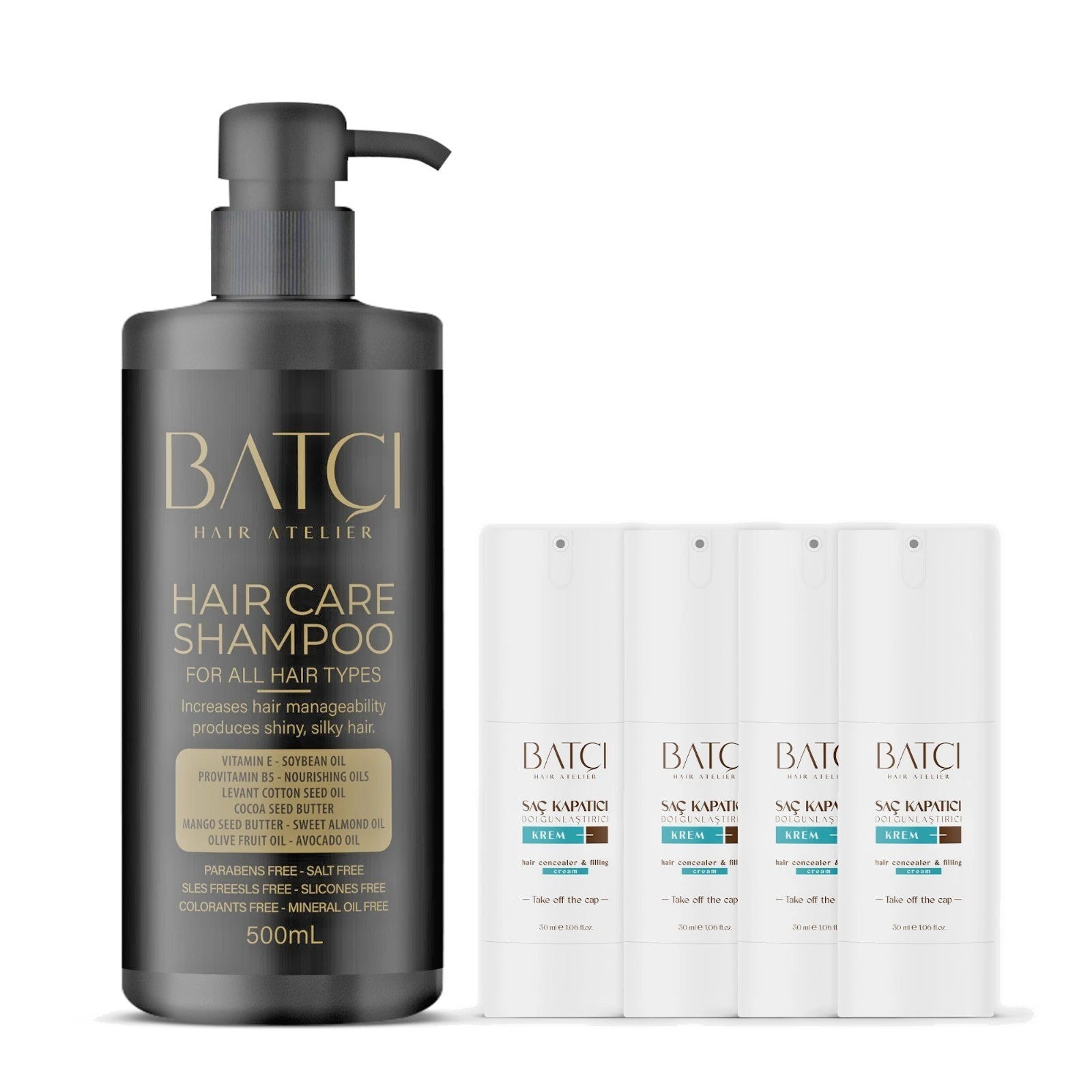 BATCI DUO – (4) CONCEALER (1) BATCI GOLD LABEL HAIR CARE SHAMPOO 500mL
