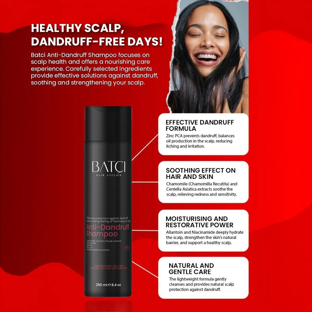 BATCI ANTI-DANDRUFF SHAMPOO, SOOTHES ITCHY SCALP & REDUCES FLAKES
