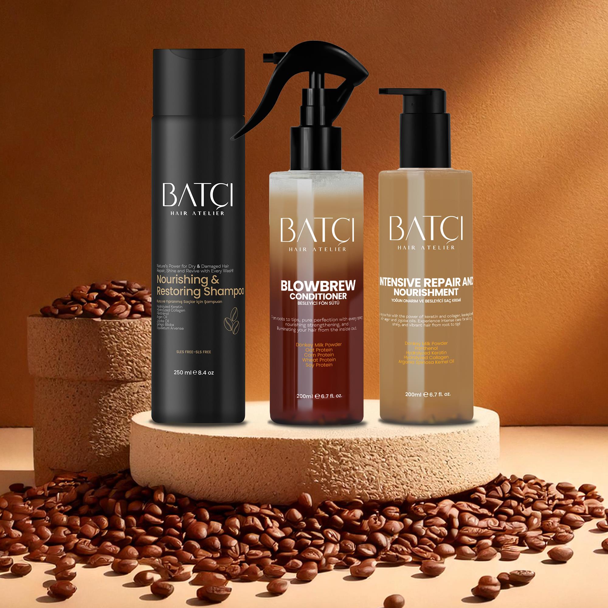 BATCI NOURISHING & RESTORING SHAMPOO WITH COFFEE EXTRACT (250ML)