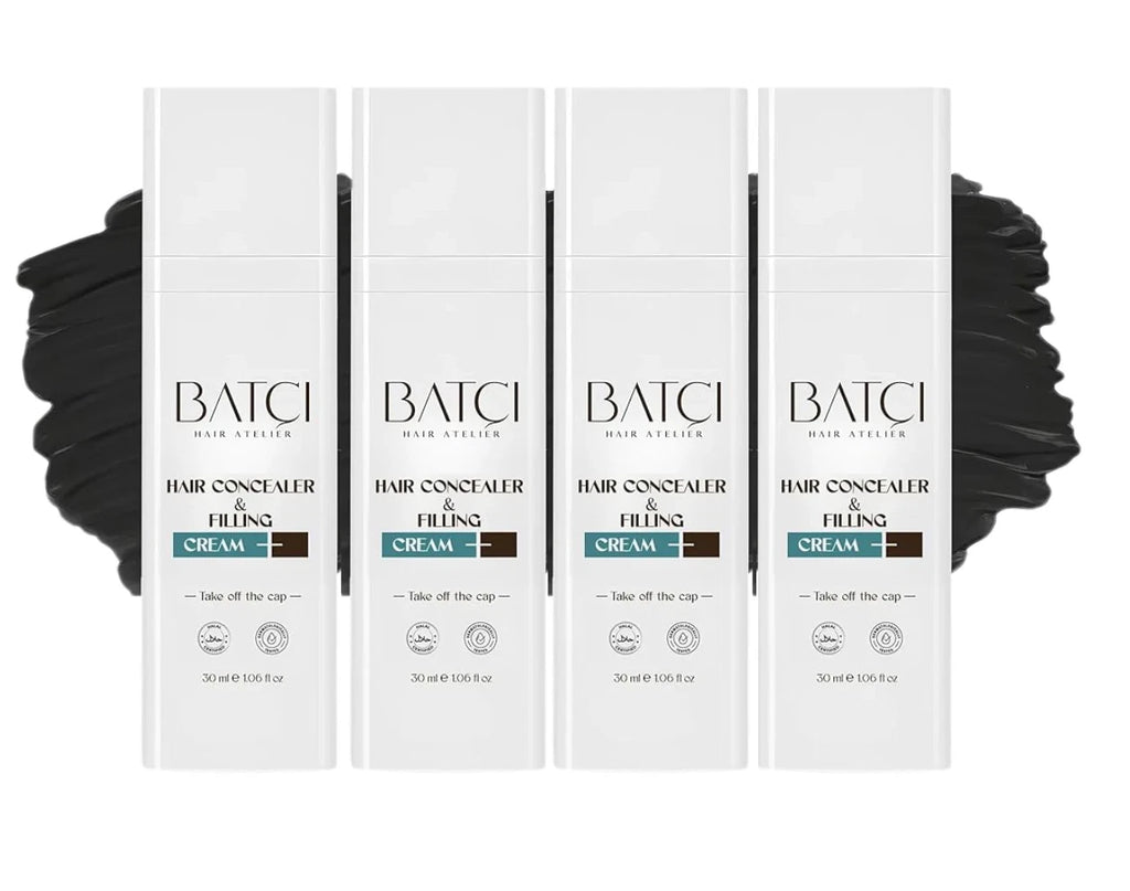 BATCI HAIR CONCEALER (4) CREAM FOR BALD SPOTS & THINNING HAIR (WATERPROOF)