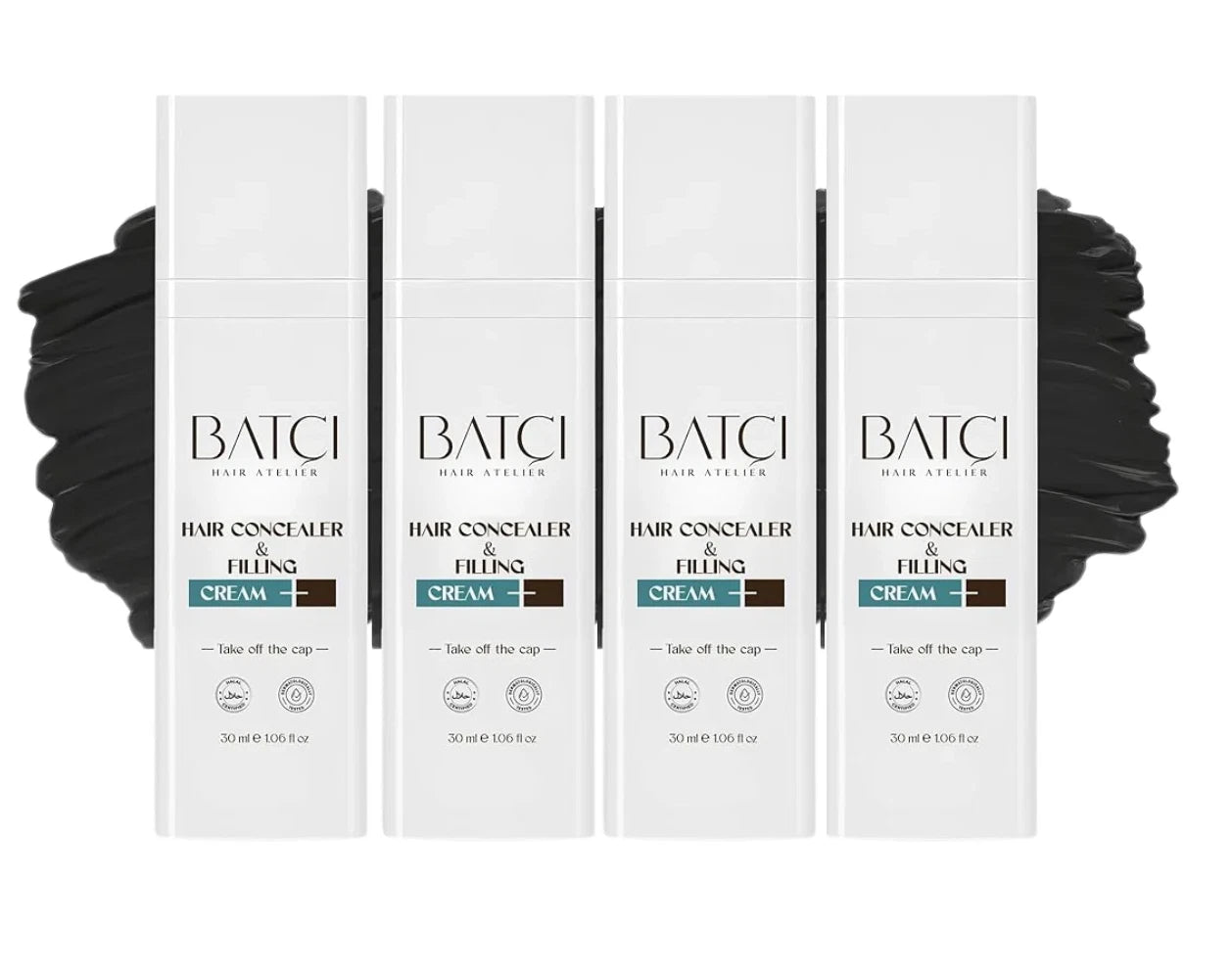 BATCI HAIR CONCEALER (4) CREAM FOR BALD SPOTS & THINNING HAIR (WATERPROOF)