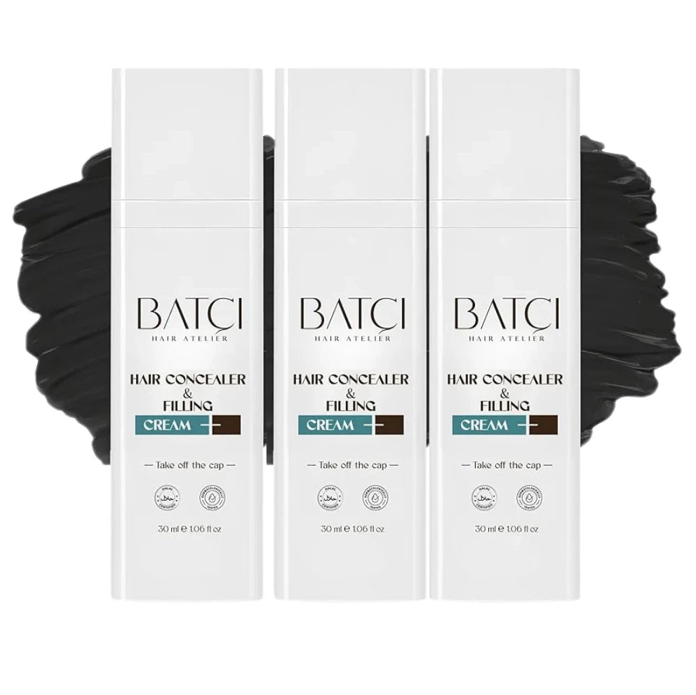 BATCI HAIR CONCEALER (3) - CREAM FOR BALD SPOTS & THINNING HAIR (WATERPROOF)
